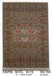 Tapis 30TL Game 19 Nouée à La Main pure Laine tapis 30/30 (90 mille nœuds) 
