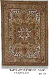 Tapis Venus Fond Beige  Nouée à la Main Pure Laine  tapis 30/30 (90 mille nœuds)   