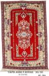 Tapis Asse Fond Rouge nouée à la main pure laine Tapis 30/30 (90 mille nœuds)