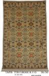 Tapis 7TM B115 Fond Beige Nouée à La Main pure Laine tapis 30/30 (90 mille nœuds) 