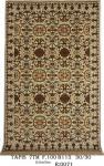 Tapis 7TM B115 Fond Blanc Nouée à La Main pure Laine tapis 30/30 (90 mille nœuds) 