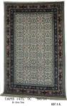 Tapis 14TL vert Nouée à la main pure laine 30/30 (90 mille nœuds)