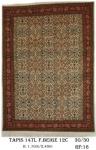 Tapis 14TL Fond Beige 12C  Nouée à la Main Pure Laine  tapis 30/30 (90 mille nœuds)   