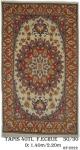 Tapis 40TL Fond Ecrue Nouée à la main pure Laine Tapis 30/30 (90 mille noeuds)