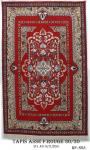 Tapis ASSE Fond  ROUGE  Nouée à la Main Pure Laine  tapis 30/30 (90 mille nœuds)   