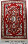 Tapis ASSE Fond ROUGE  Nouée à la Main Pure Laine  tapis 30/30 (90 mille nœuds)   