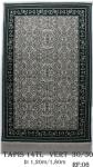 Tapis 14TL Vert Nouée à la Main Pure Laine  tapis 30/30 (90 mille nœuds)   