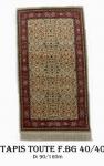 Tapis TOUTE Fond beige Nouée à La Main pure Laine tapis 40/40 (160 mille nœuds) 