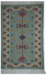 Kilim Ancien KL25 Tissé à la main pure Laine Kilim Artisanat Tunisienne