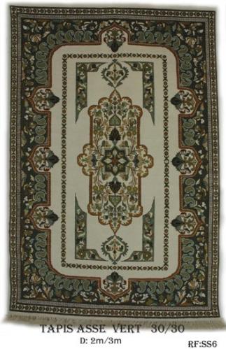 Tapis Venus Fond Ecrue Game154  Nouée à la Main Pure Laine  tapis 30/30 (90 mille nœuds)   