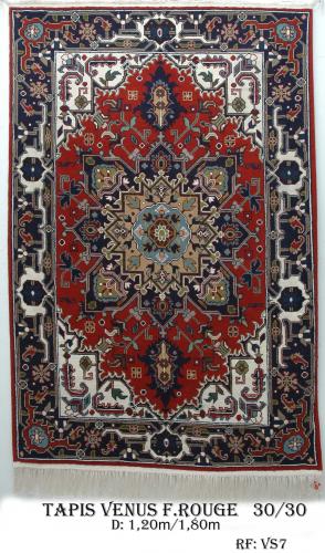 Tapis Venus Fond Ecrue Game154&nbsp;&nbsp;Nou&eacute;e &agrave; la Main Pure Laine&nbsp; tapis 30/30 (90 mille n&oelig;uds)&nbsp;&nbsp; 