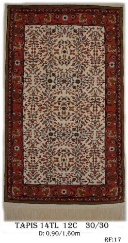 Tapis Venus Fond Ecrue Game154  Nouée à la Main Pure Laine  tapis 30/30 (90 mille nœuds)   